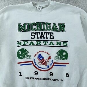 Vintage 1995 Michigan State Spartans Sweatshirt Large NCAA‎ Football University